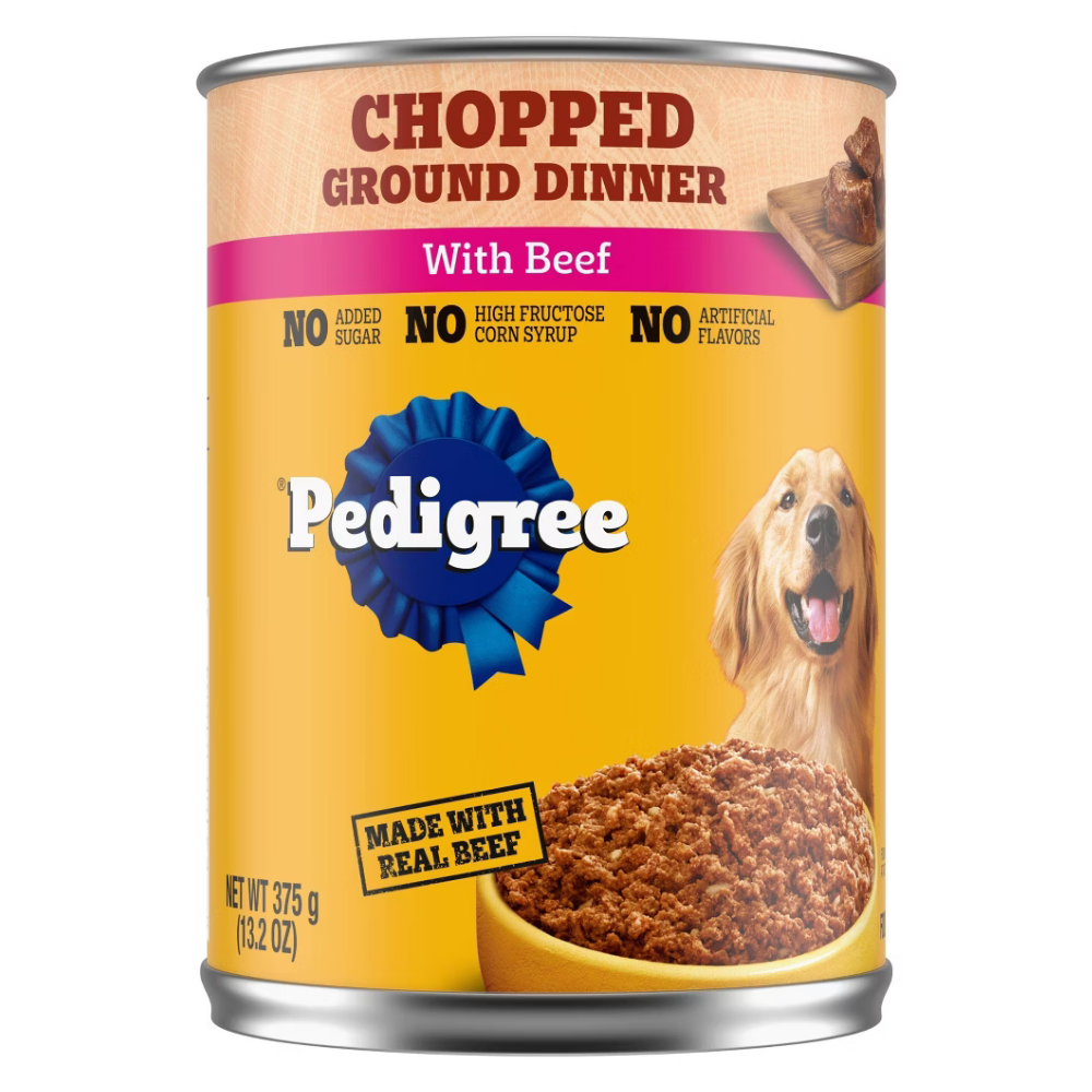Pedigree Chopped Ground Dinner with Beef Wet Dog Food (13.2oz)