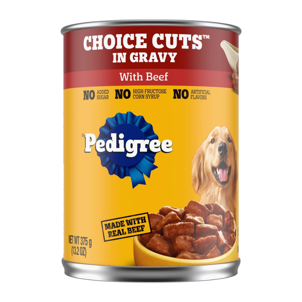 Pedigree Choice Cuts in Gravy with Beef Wet Dog Food (13.2oz, Pack of 2)