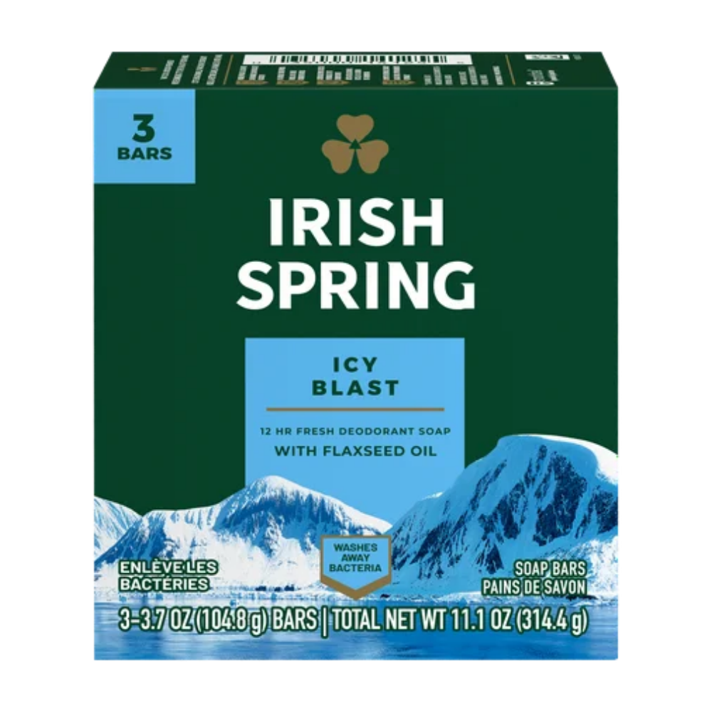 Irish Spring Icy Blast Soap Bar (3.75 oz 3pk)