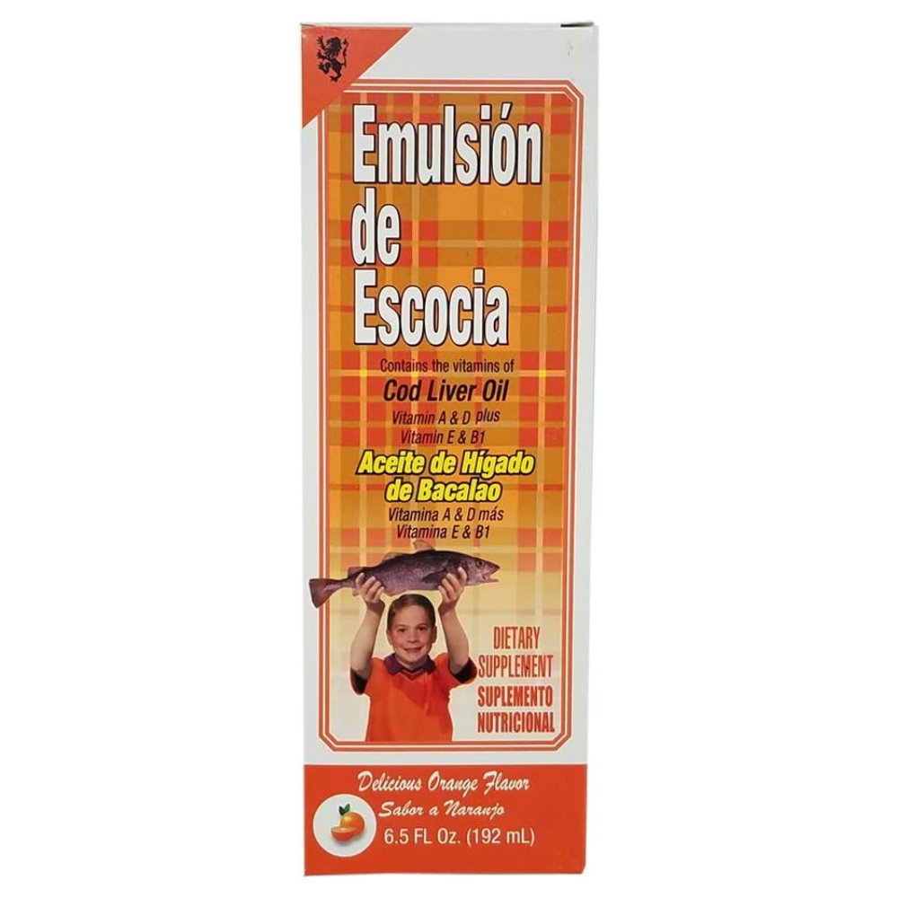 Emulsion de Escocia Cod Liver Oil Orange Flavor (6.5oz)