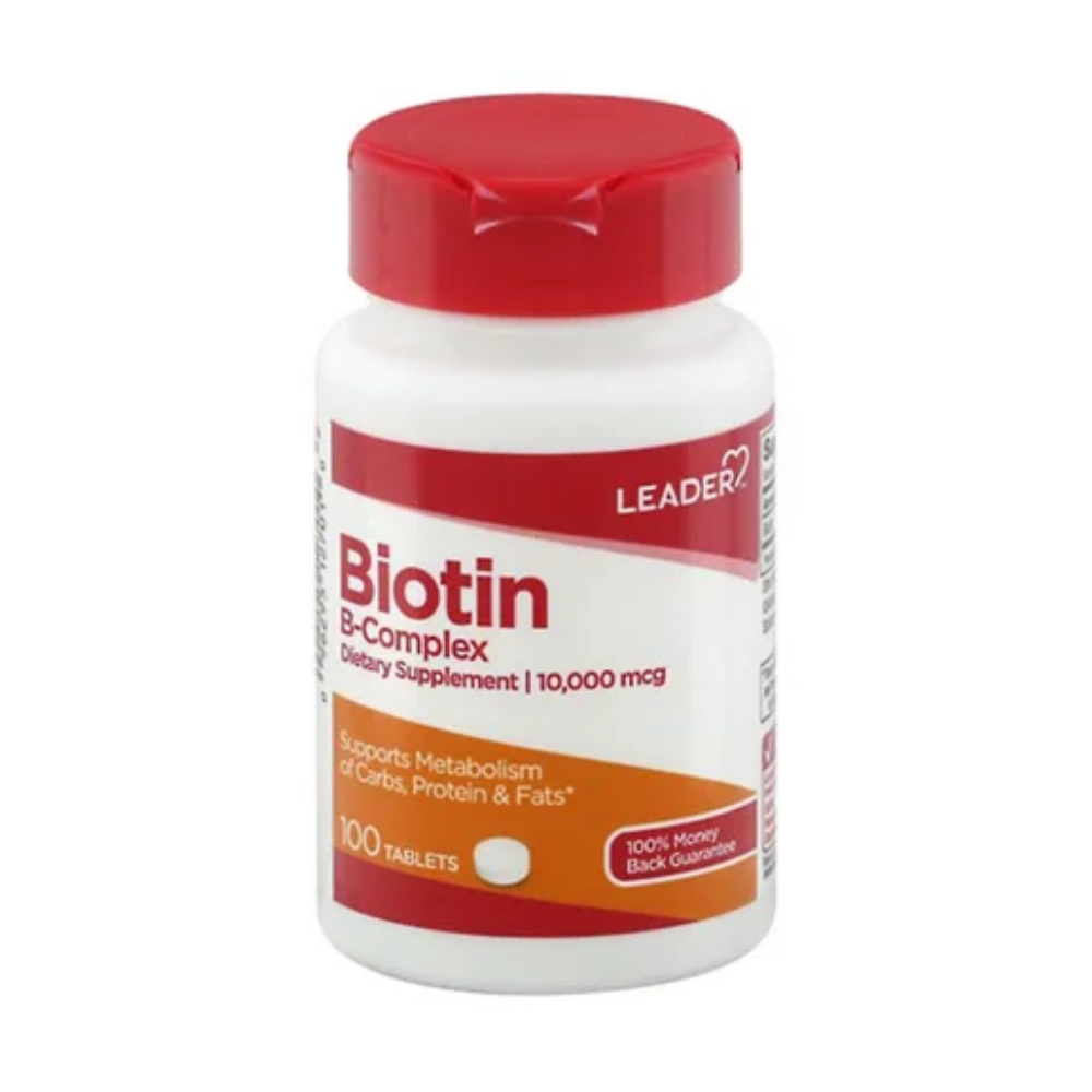 Leader Biotin Tablets (10,000mcg 100ct)