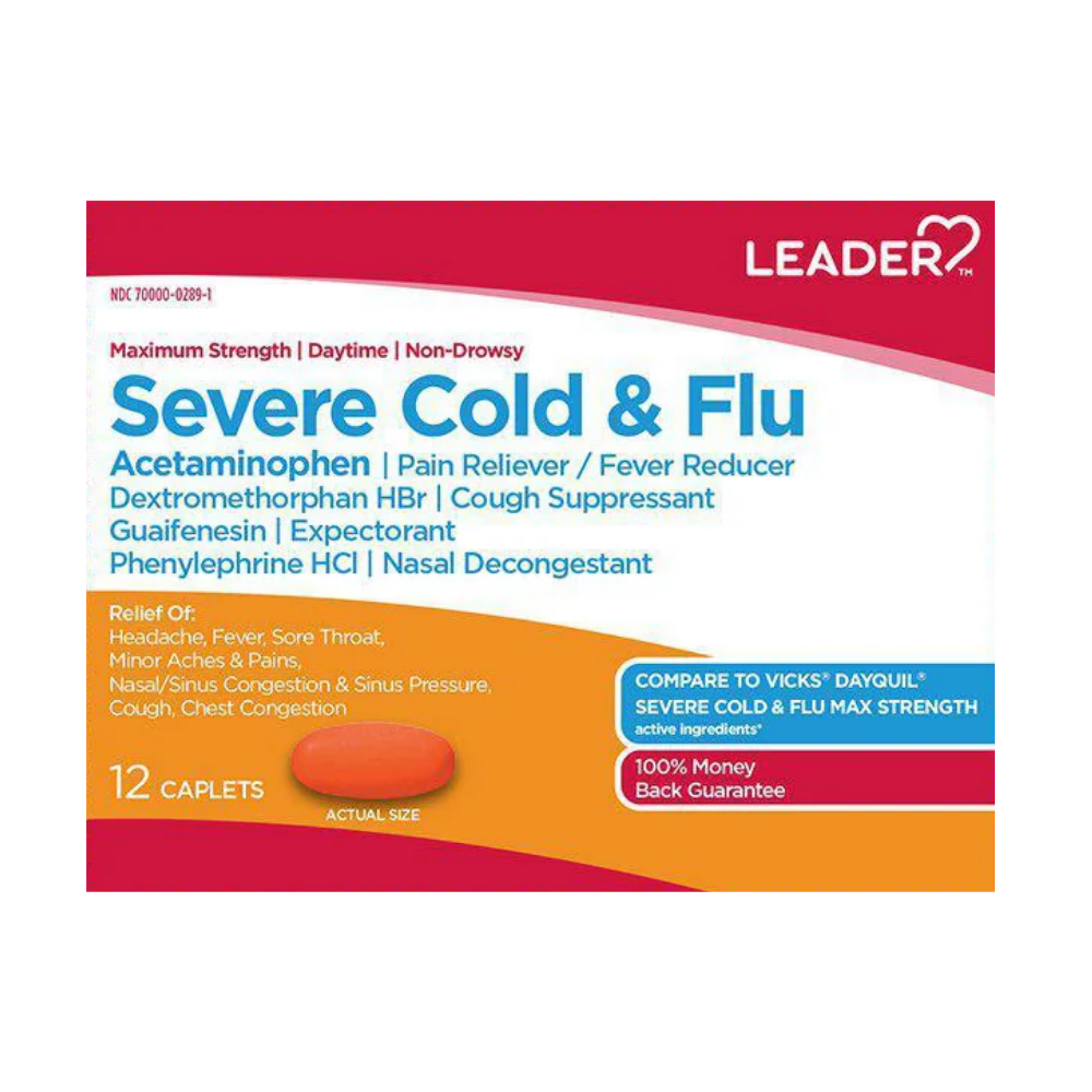 Leader Severe Cold & Flu Maximum Strength Day Time (12ct)