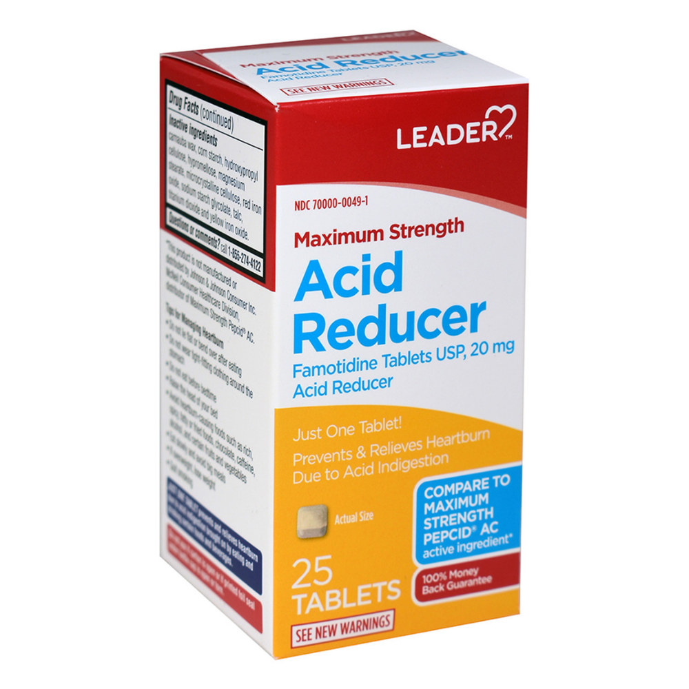 Leader Acid Reducer Maximum Strength Famotidine Tablets (20mg 25 ct)