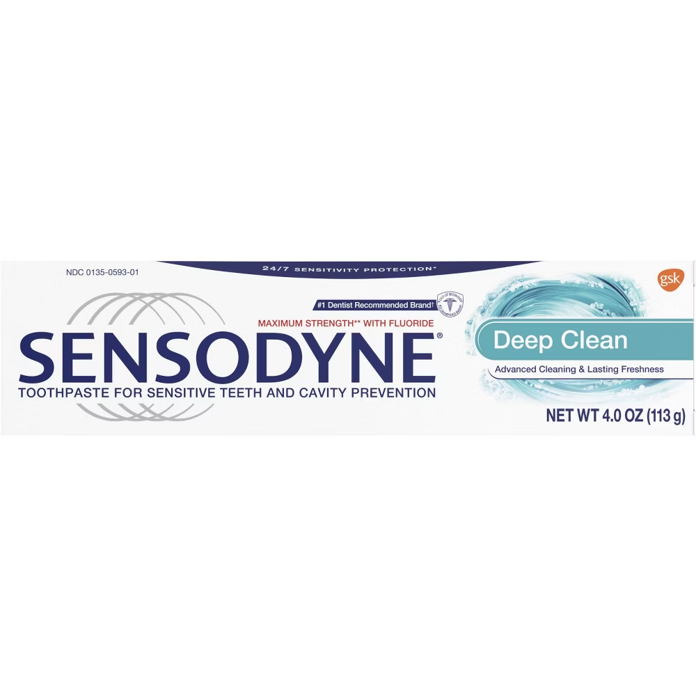 Sensodyne Deep Cleaning Whitening Sensitive Toothpaste (4 oz)