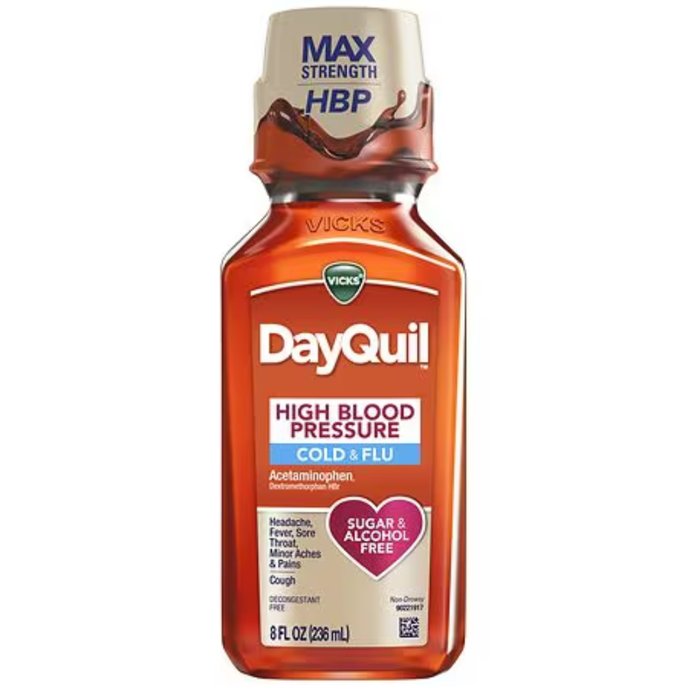Vicks DayQuil High Blood Pressure Cold & Flu Relief (8oz)
