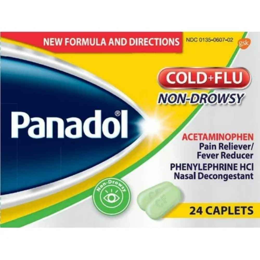 Panadol Cold + Flu Non-Drowsy (24ct)