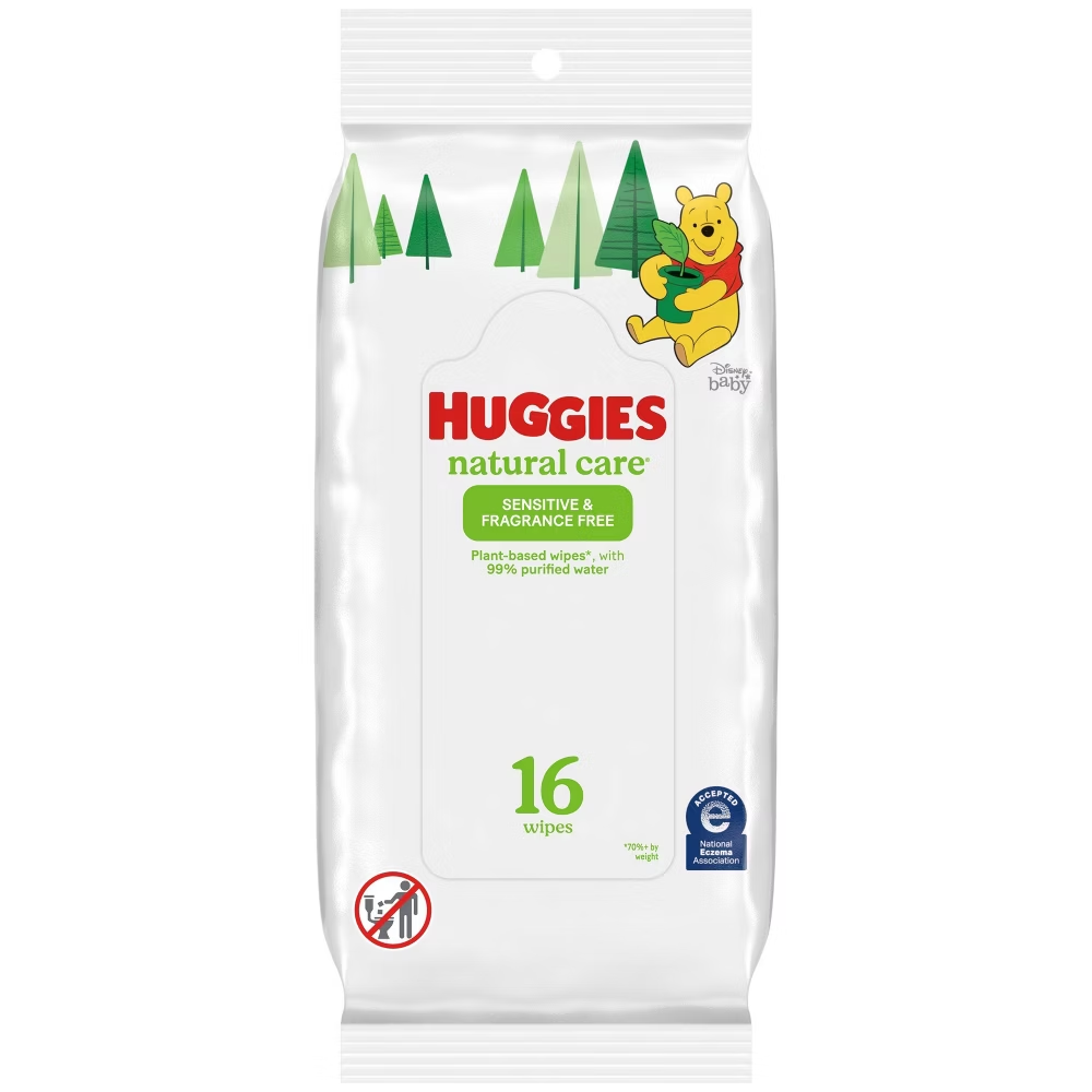 Huggies Natural Care Fragrance Free Baby Wipes (16ct)