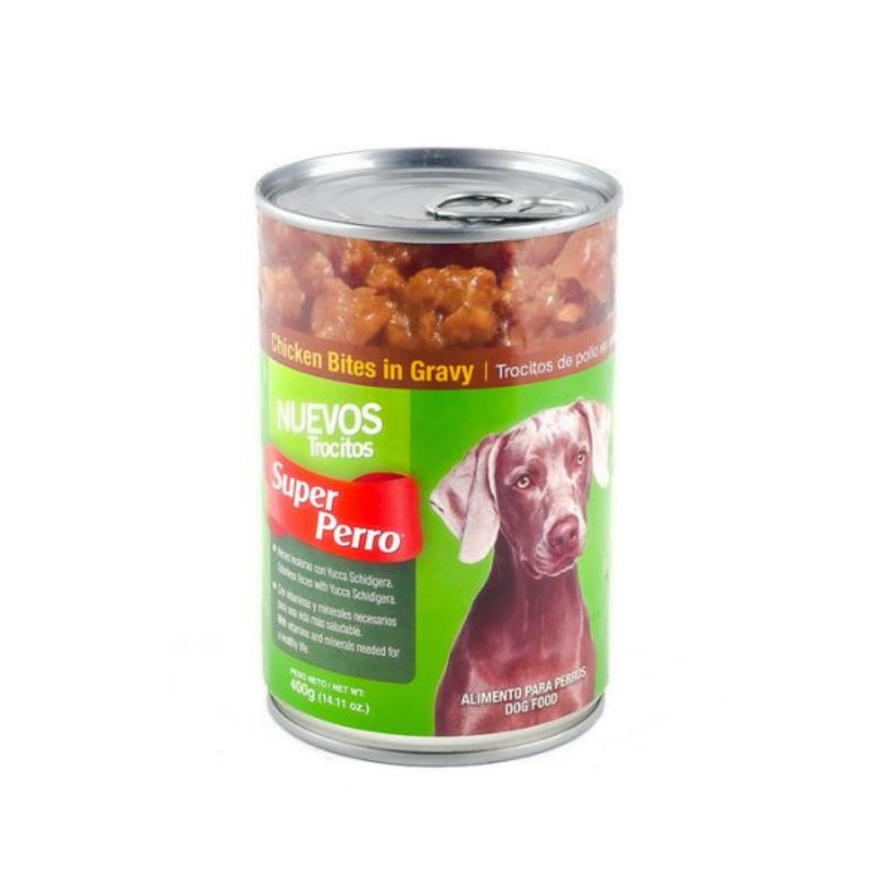 Super Perro Chicken Bites in Gravy Wet Dog Food (14.1oz)
