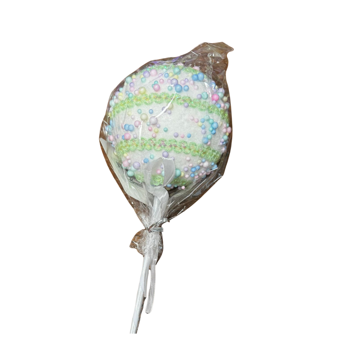 Colgante paleta pastel con perlitas 10x32 cm