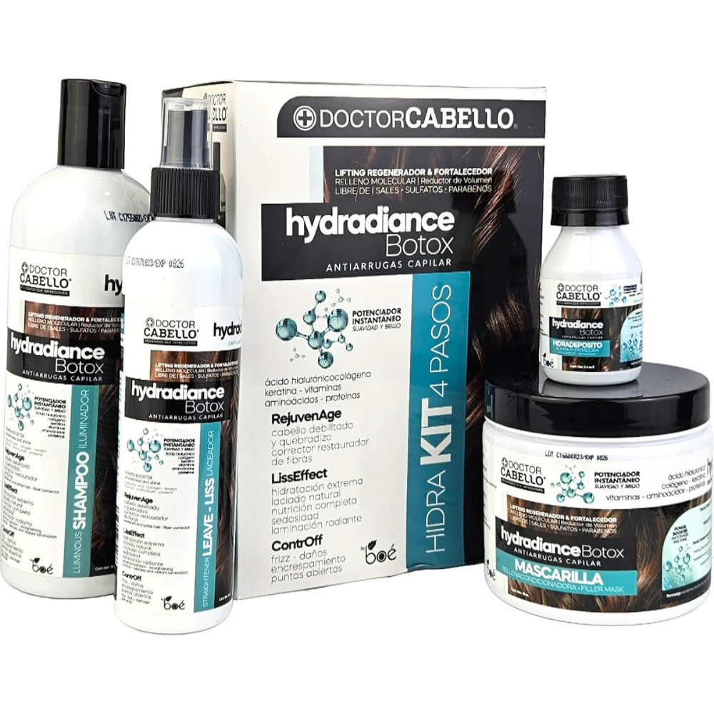 Doctor Cabello Hydradiance Botox Hair Treatment Kit (4 Steps)