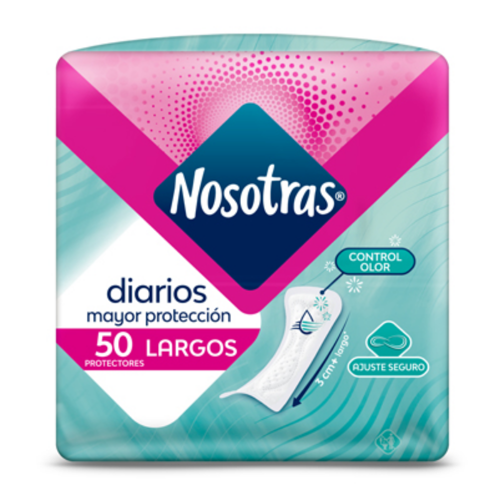 Nosotras Diarios Mayor Protección Pantiliner (50ct)