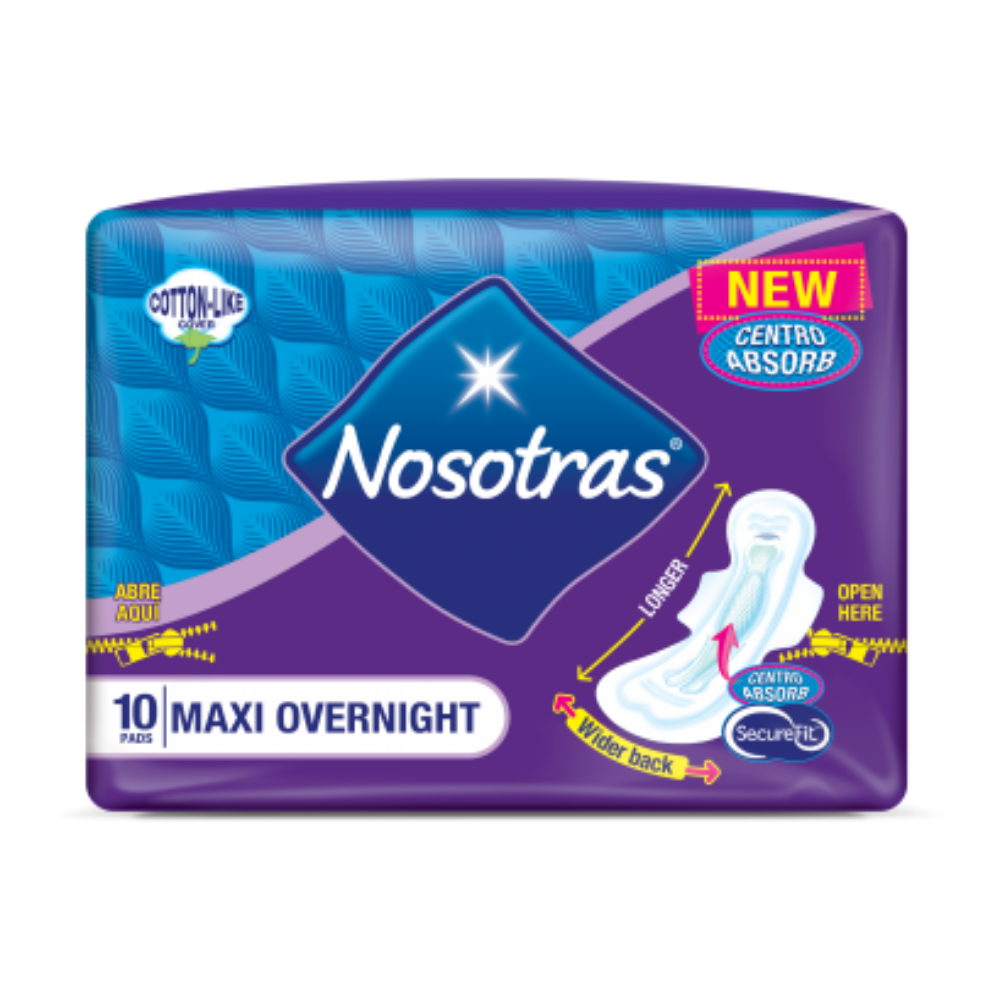 Nosotras Maxi Overnight Pads with Wings (10ct)