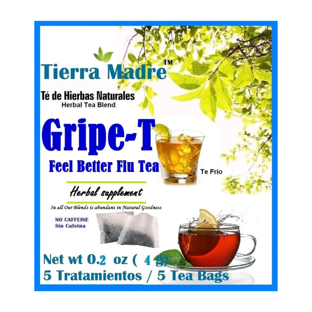 Tierra Madre Gripe-T Feel Better Flu Tea Herbal Supplement (5ct)