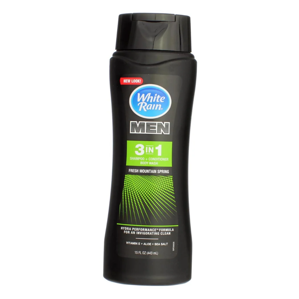 White Rain For Men 3 In 1, Shampoo Cond, And Body Wash