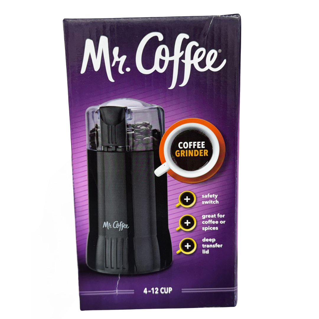 Mr. Coffee Coffee Grinder (Black, 4–12 Cup)