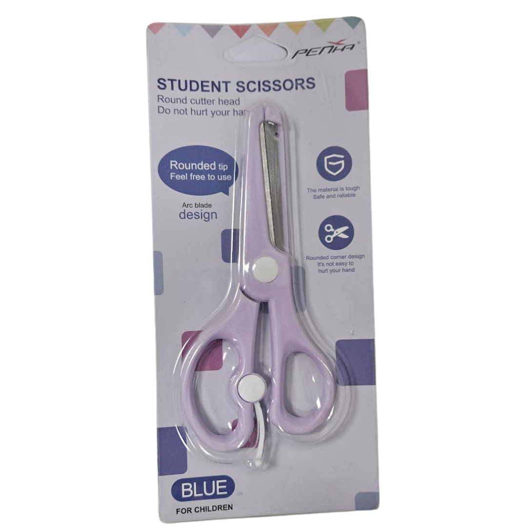 Tijeras Escolares para Niños con Punta Redondeada – Seguras y Ergonómicas