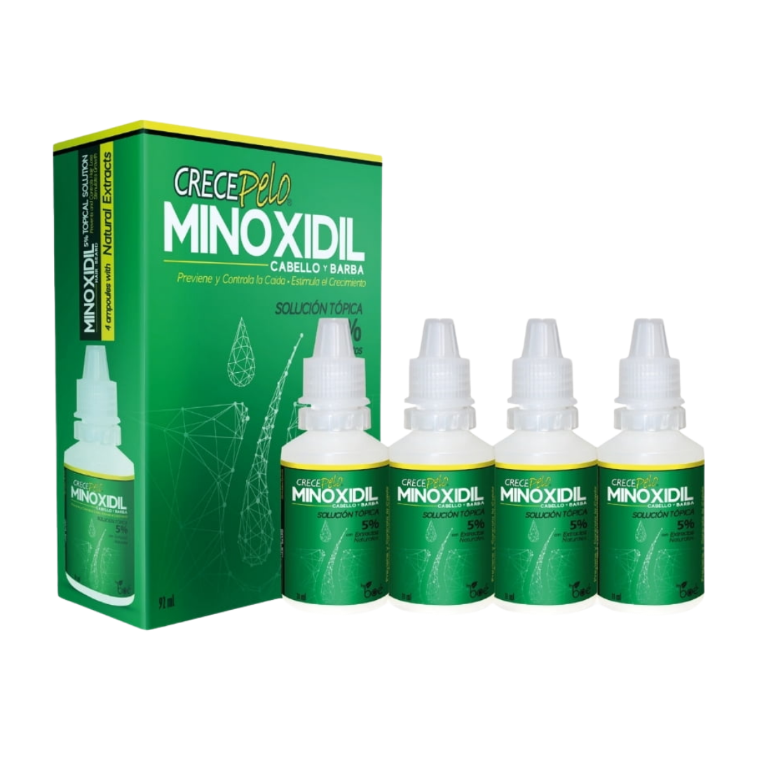 CrecePelo Minoxidil Hair and Beard Growth Solution (3.1 oz)