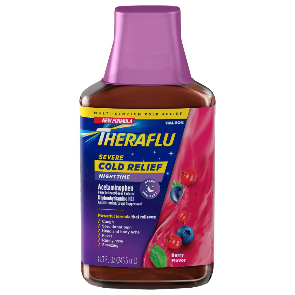 Theraflu Severe Cold Relief Nighttime Syrup (8.3 oz)