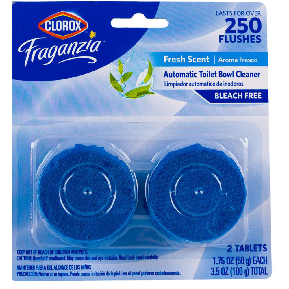 Clorox Toilet Bowl Cleaner Tablets with Bleach (1.75oz, 2-Pack)