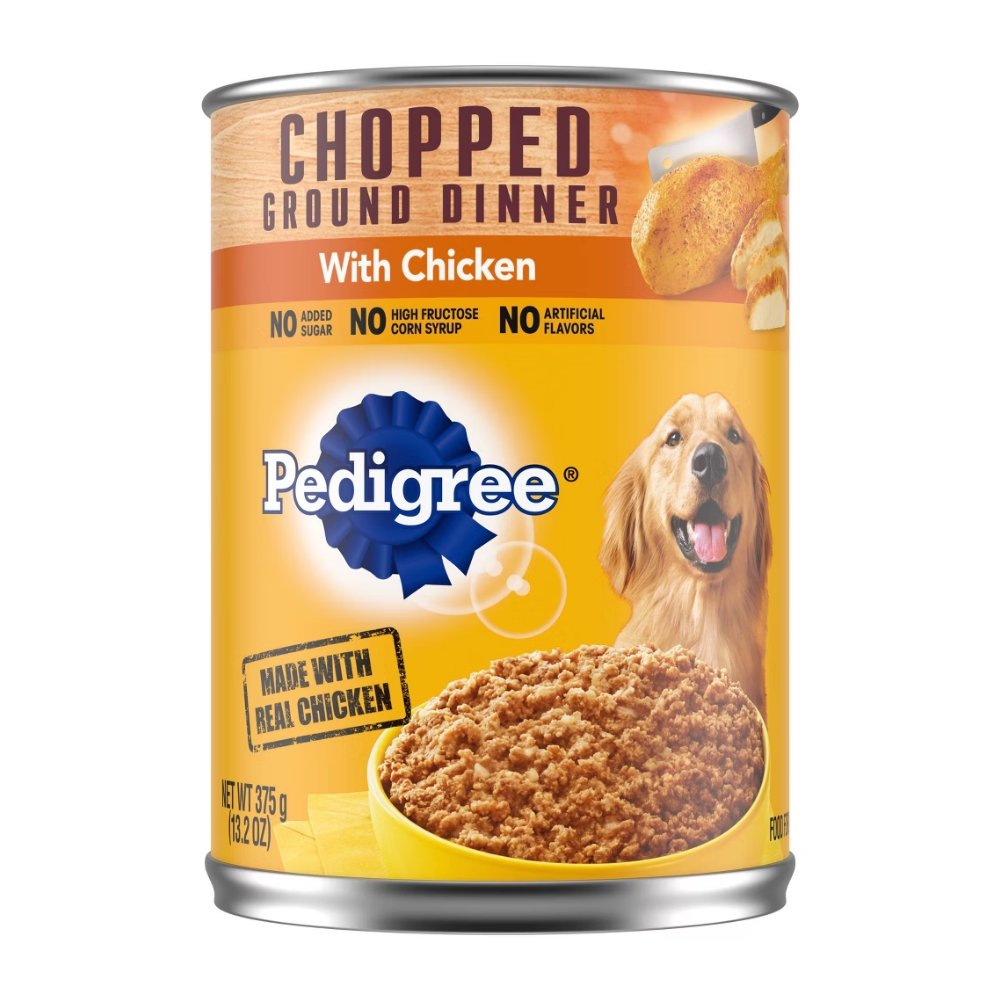 Pedigree Chopped Ground Dinner with Chicken Wet Dog Food (13.2oz)