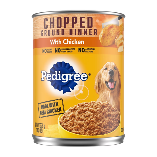 Pedigree Chopped Ground Dinner with Chicken Wet Dog Food (13.2oz)