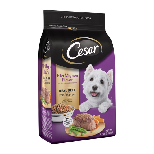 Cesar Small Breed Filet Mignon And Spring Vegetables Dry Dog Food Adult (2.7 lbs)