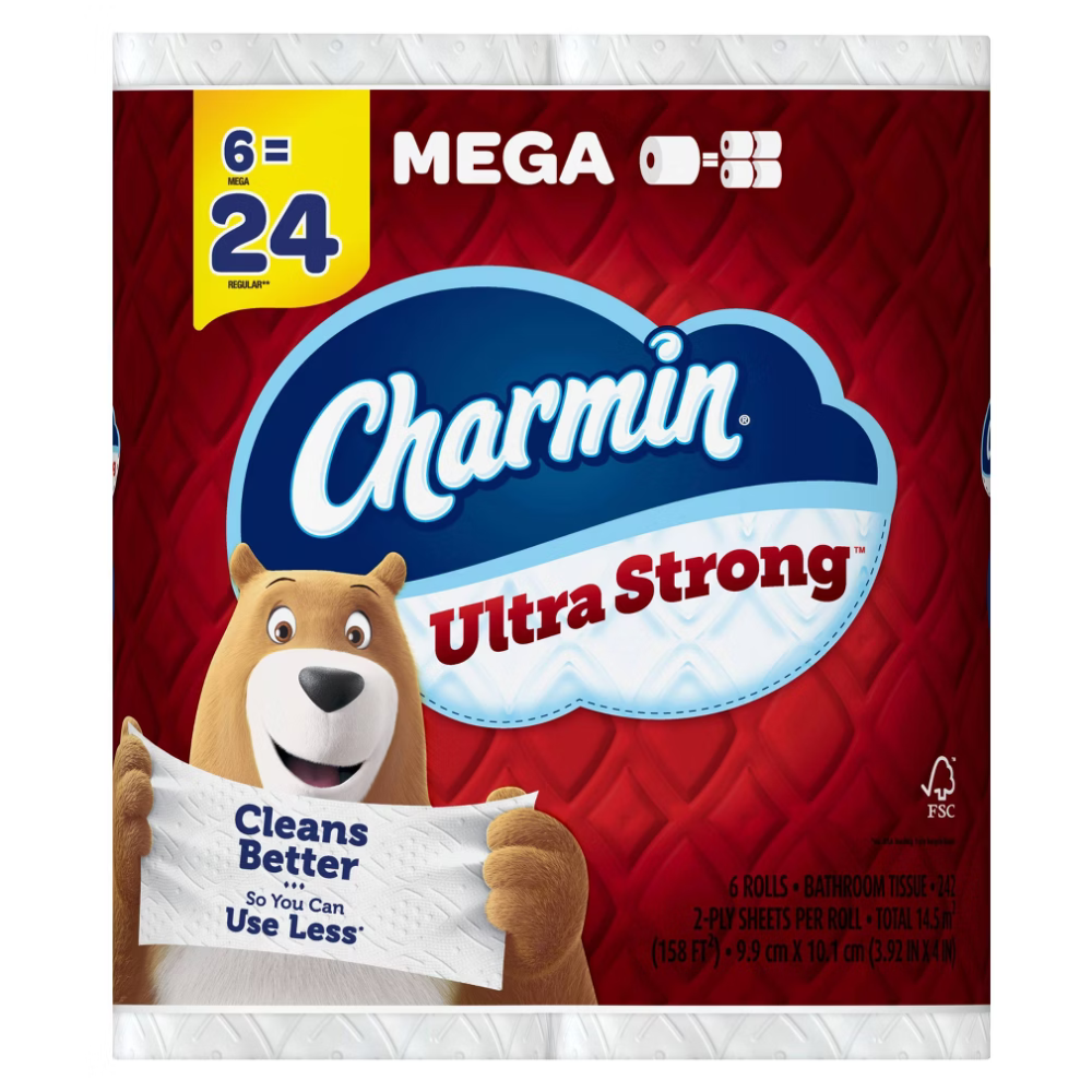 Charmin Ultra Strong Toilet Paper 6 Mega Rolls