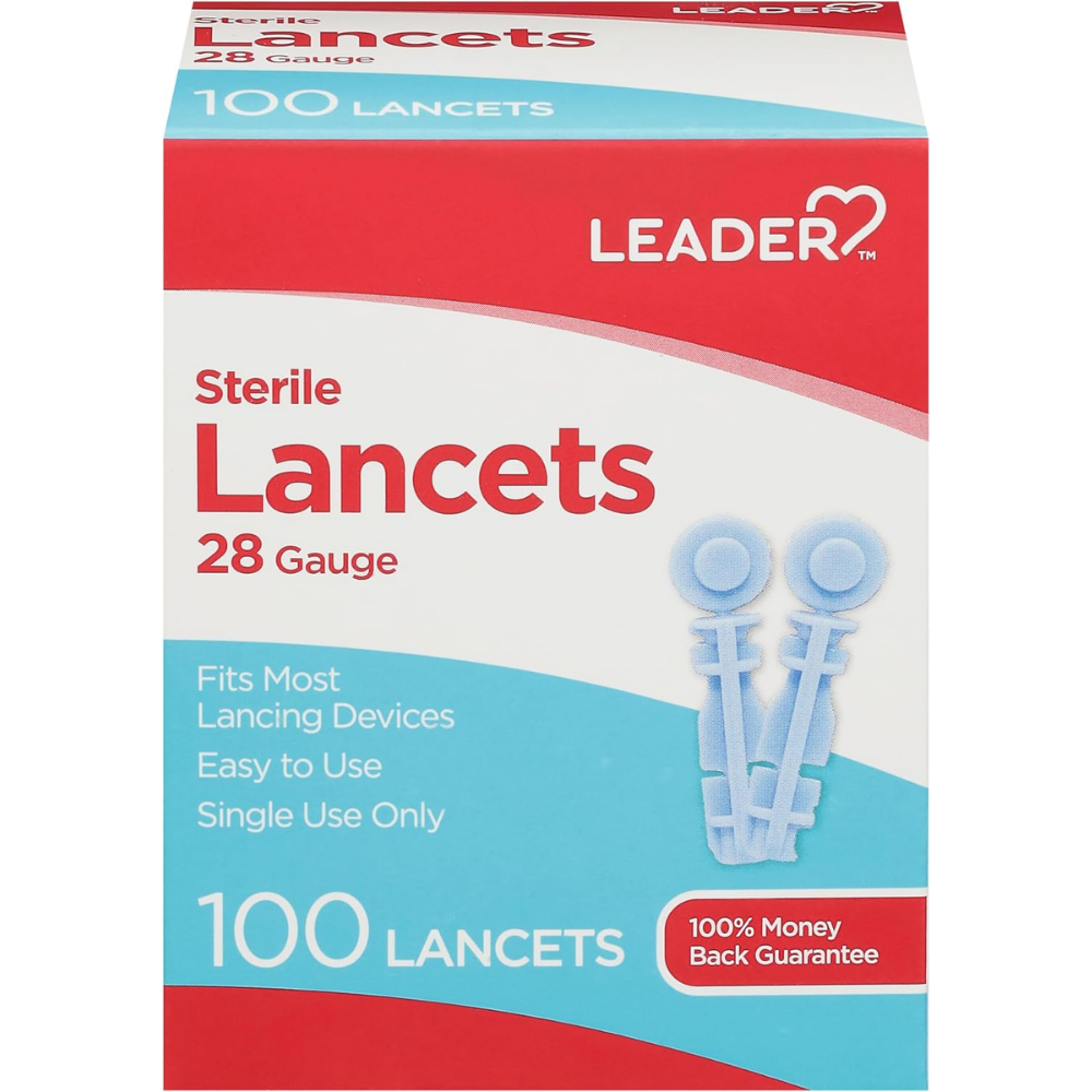 Leader Lancets 28 gauge (100ct)