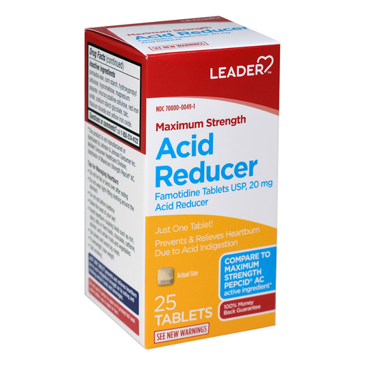 Leader Acid Reducer Maximum Strength Famotidine Tablets (20mg 25 ct)