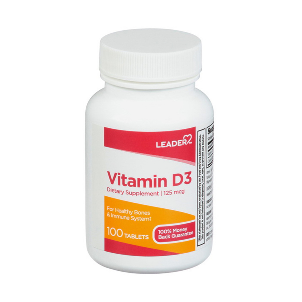 Leader Vitamin D3 (125 mcg 100 ct)