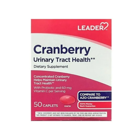 Leader Urinary Tract Health with Probiotic + Vitamin C (60mg 50 ct)