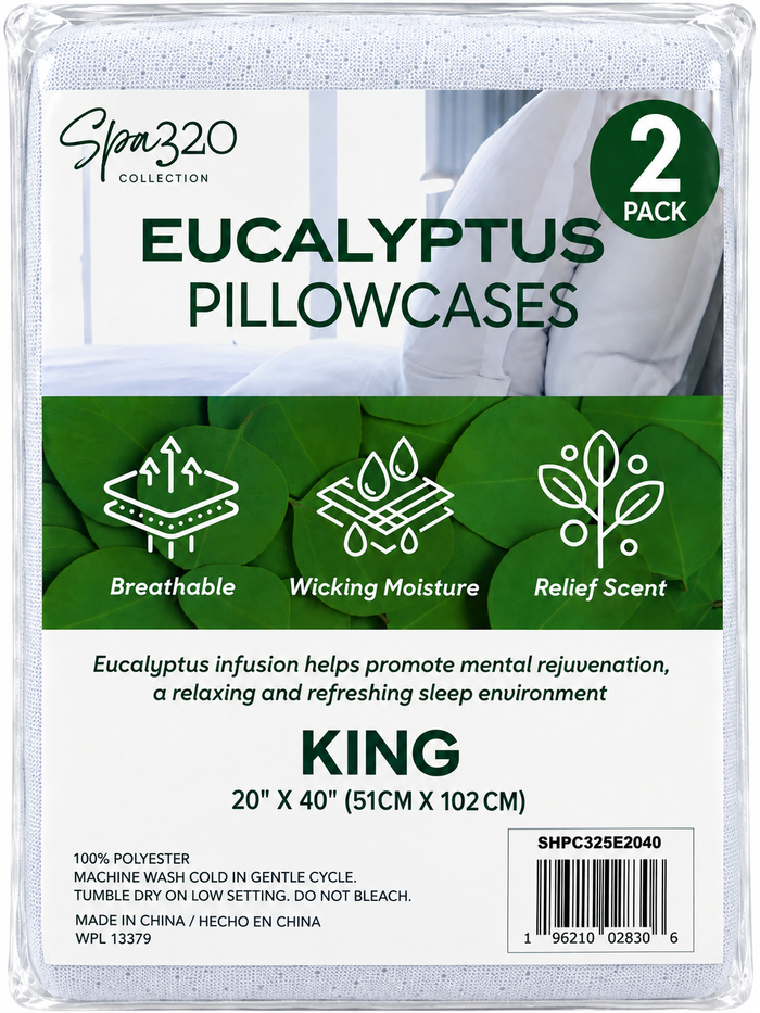Spa320 Eucalyptus Pillowcases 2 Pack