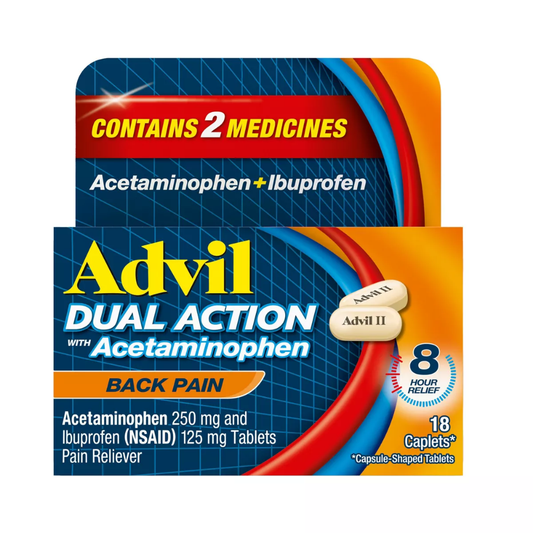 Advil Dual Action NSAID Ibuprofen Back Reliever (18ct)