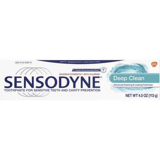 Sensodyne Deep Cleaning Whitening Sensitive Toothpaste (4 oz)