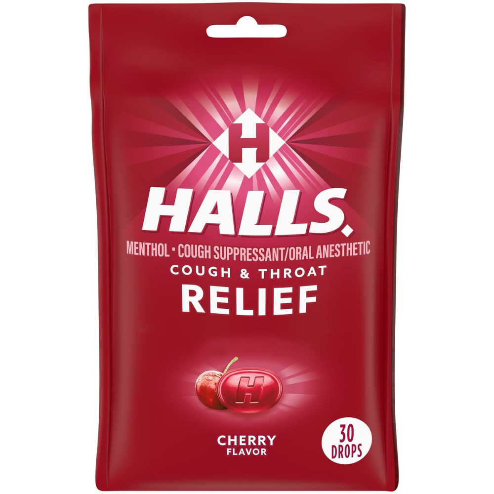 Halls Relief Cherry Cough Drops (30ct)