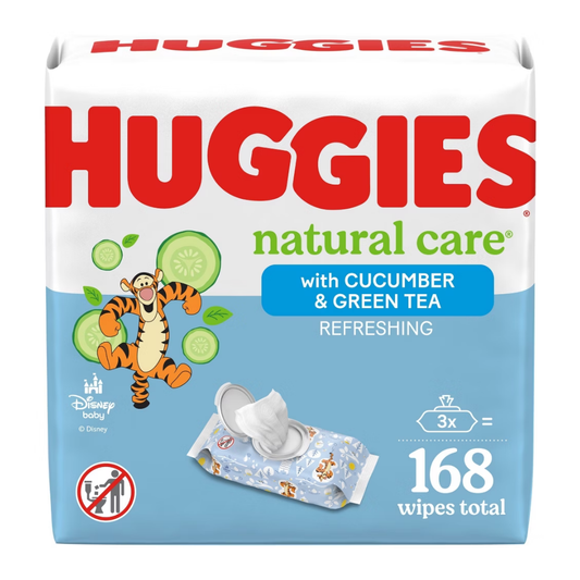 Huggies Natural Care with Cucumber & Green Tea Wipes (168 ct)