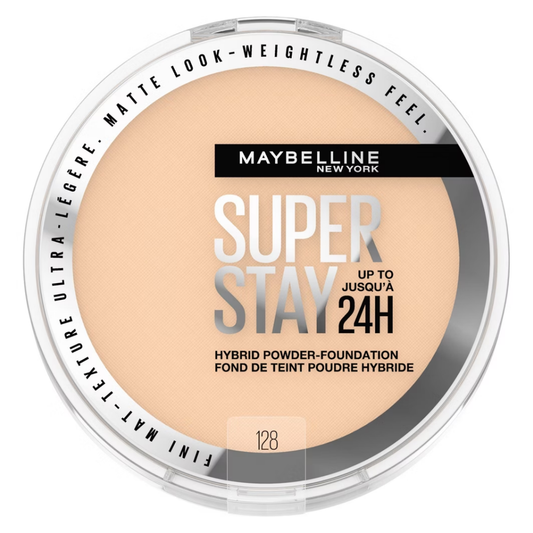 Maybelline Super Stay Matte 24HR Hybrid Pressed Powder Foundation (128, 0.21 oz)