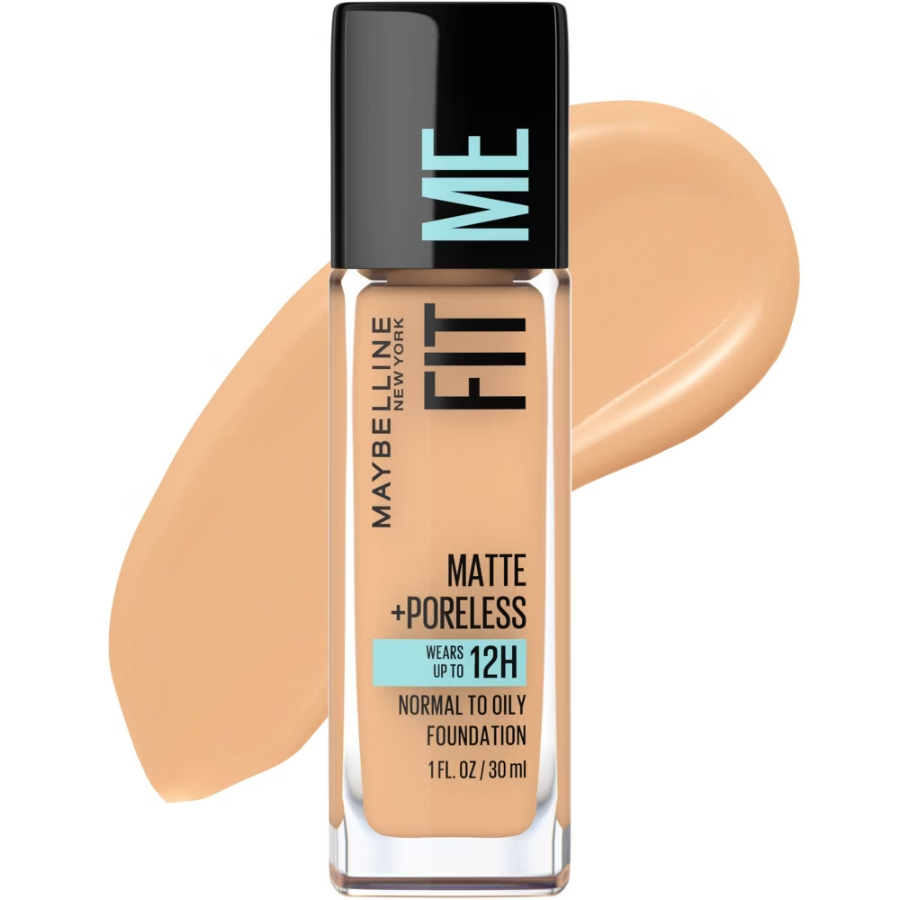 Maybelline Fit Me Matte + Poreless Liquid Foundation (230 Natural Buff, 1 fl oz)