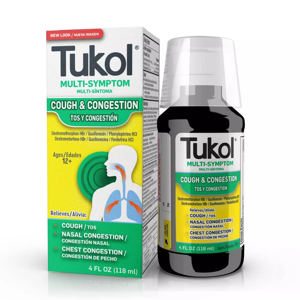 Tukol Extra Strength Multi Symptom Cough & Congestion Relief Liquid Dextromethorphan (4 oz)