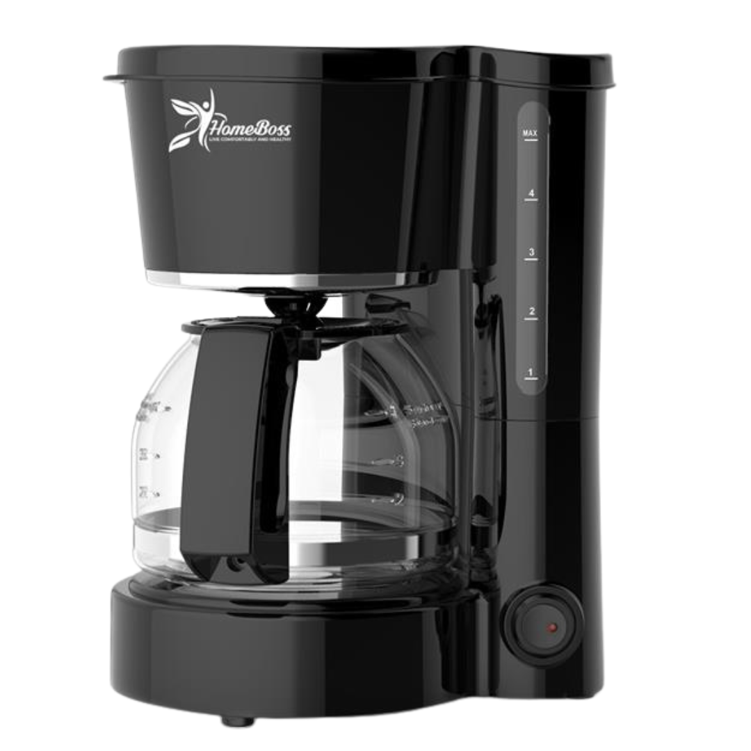 HomeBoss black 5-cup coffee maker