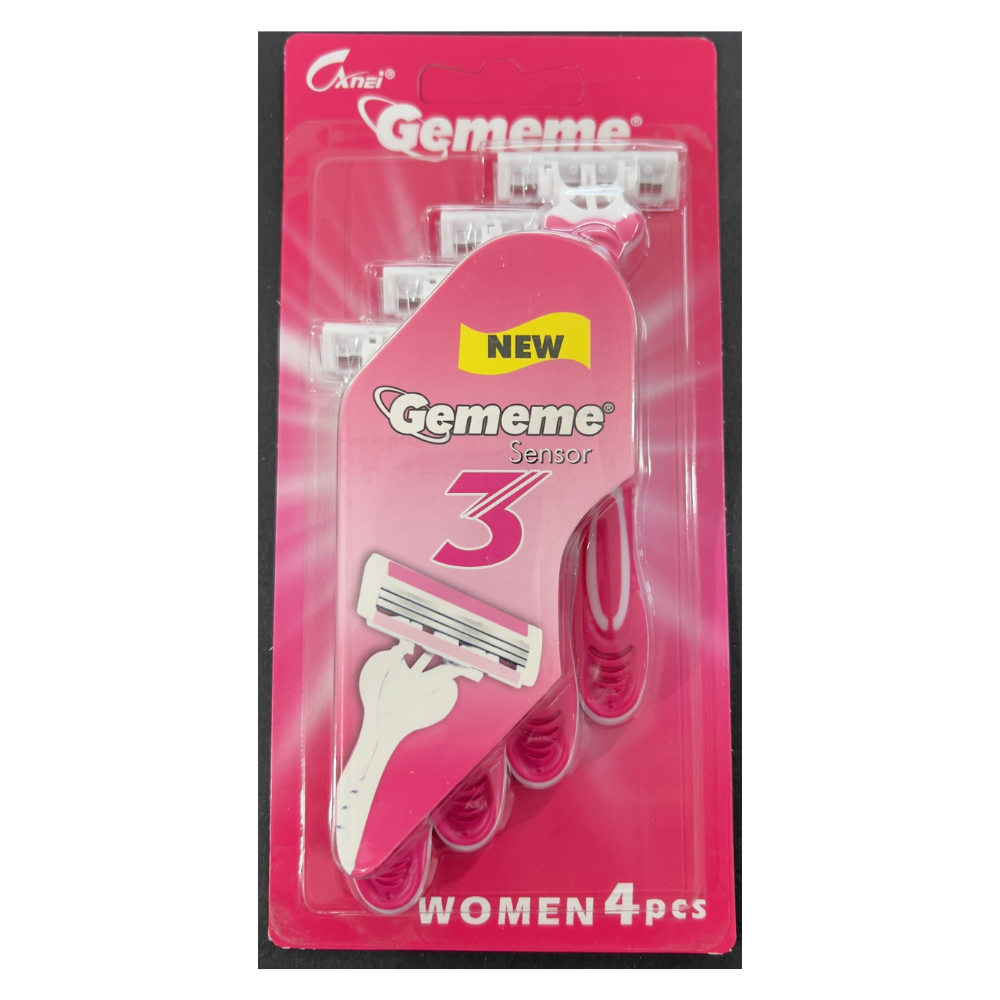 Gememe Sensor 3 Blades Womens Razor (4pk)
