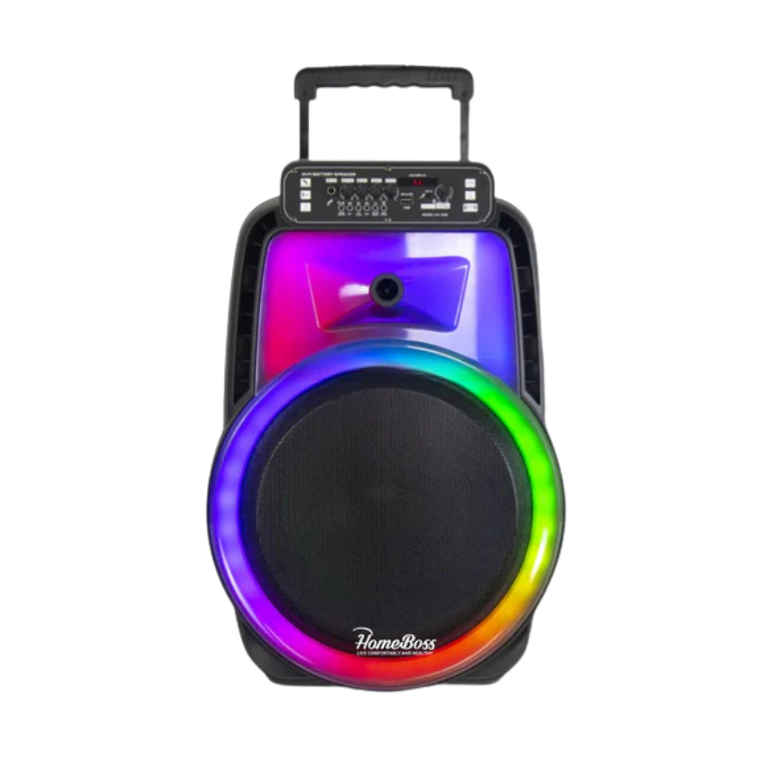 HomeBoss CH-1206 15-inch portable Bluetooth party speaker with LED lights