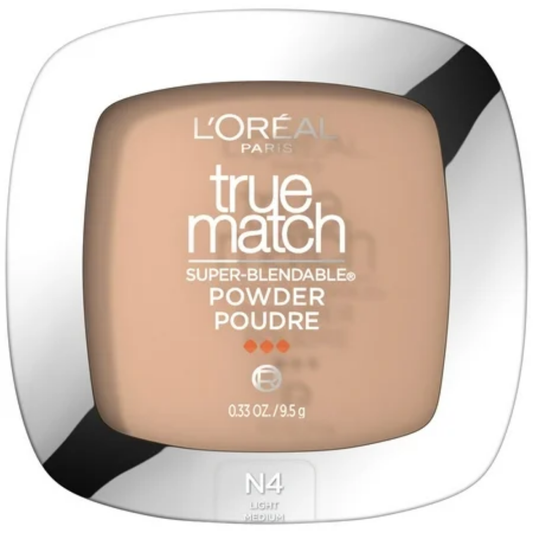 L'Oreal Paris True Match Super Blendable Oil (Free Pressed Powder, N4 Natural, 0.33 oz)