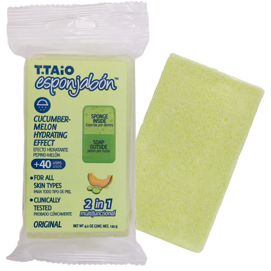T.Taio Esponjabón Cucumber-Melon Hydrating Effect Soap Sponge (4.2oz)