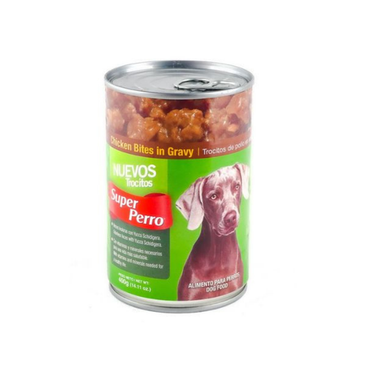 Super Perro Chicken Bites in Gravy Wet Dog Food (14.1oz)