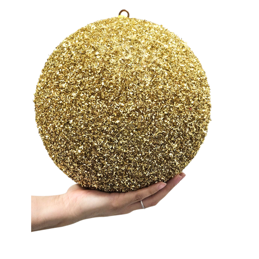 Esfera dorada gigante 25 cm con glitter