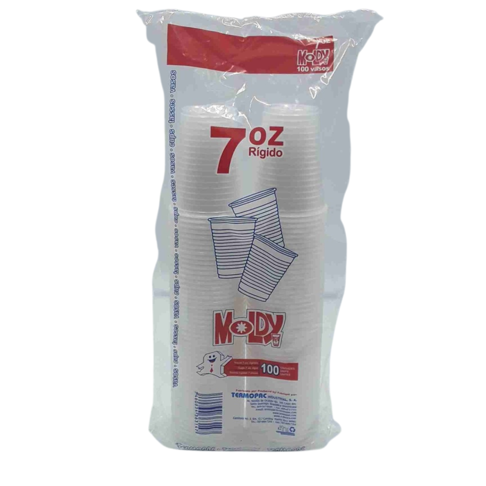 Moldy Rigid Plastic Cups  100 Units (7 oz)