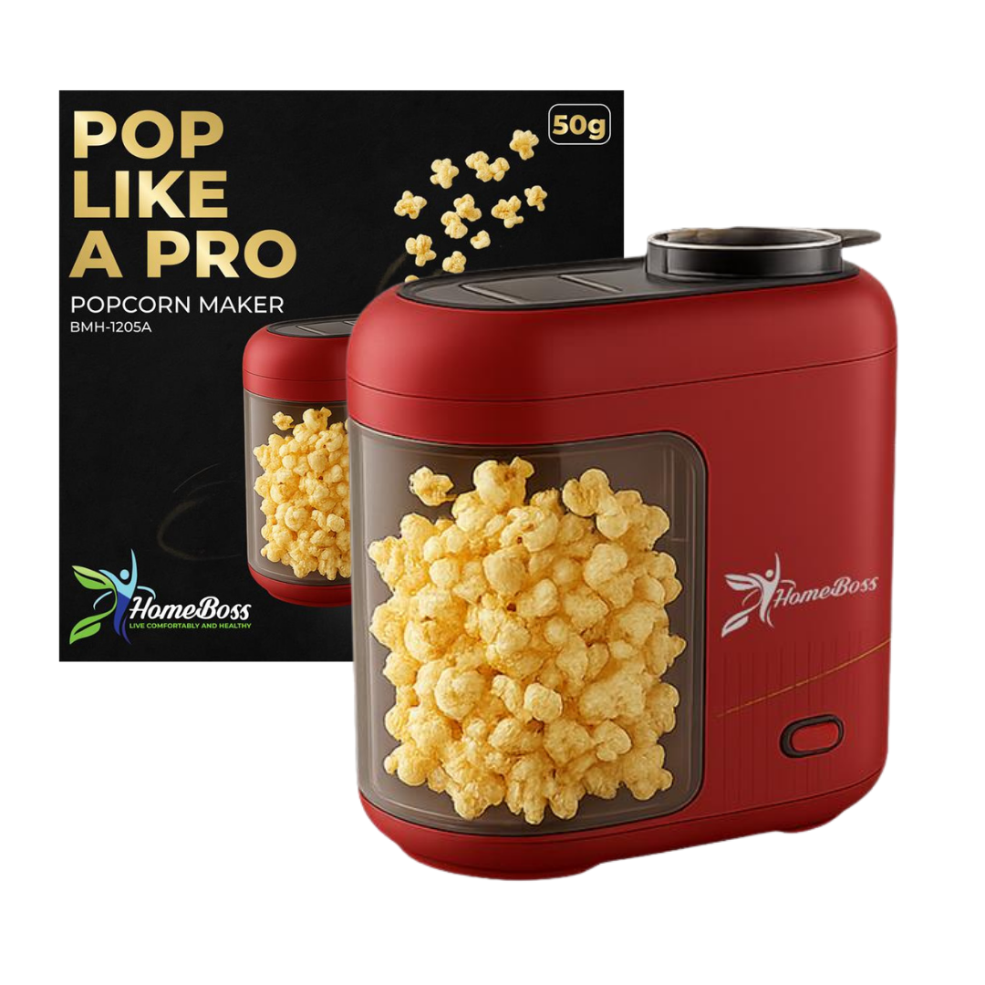 HomeBoss electric hot air popcorn maker with 50g capacity