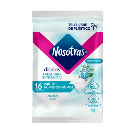 Nosotras Extreme Freshness Intimate Wet Wipes (16ct)