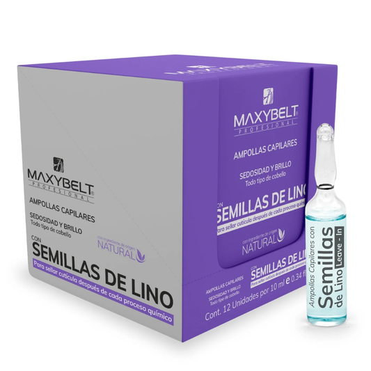 Maxybelt Professional Hair Ampoules with Flaxseed (0.34 oz)